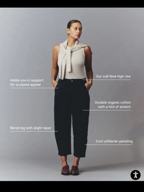 Everlane THE UTILITY BARREL PANT in Black 
size 10